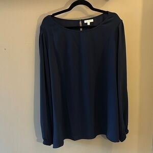 Nine Britton Navy Long Sleeve Blouse